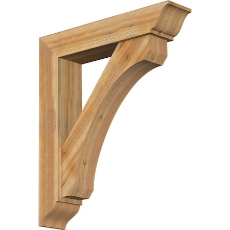 Legacy Traditional Rough Sawn Bracket W/ Offset Brace, Western Red Cedar, 8W X 38D X 44H